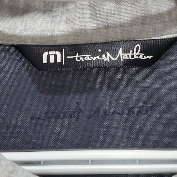 Travis Mathew Mens Golf Polo Shirt Navy/Grey  Size xlarge - Picture 3 of 7